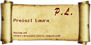 Preiszl Laura névjegykártya